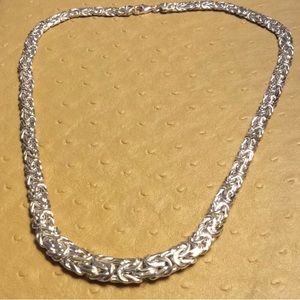 925 Silver Byzantine 20” Necklace